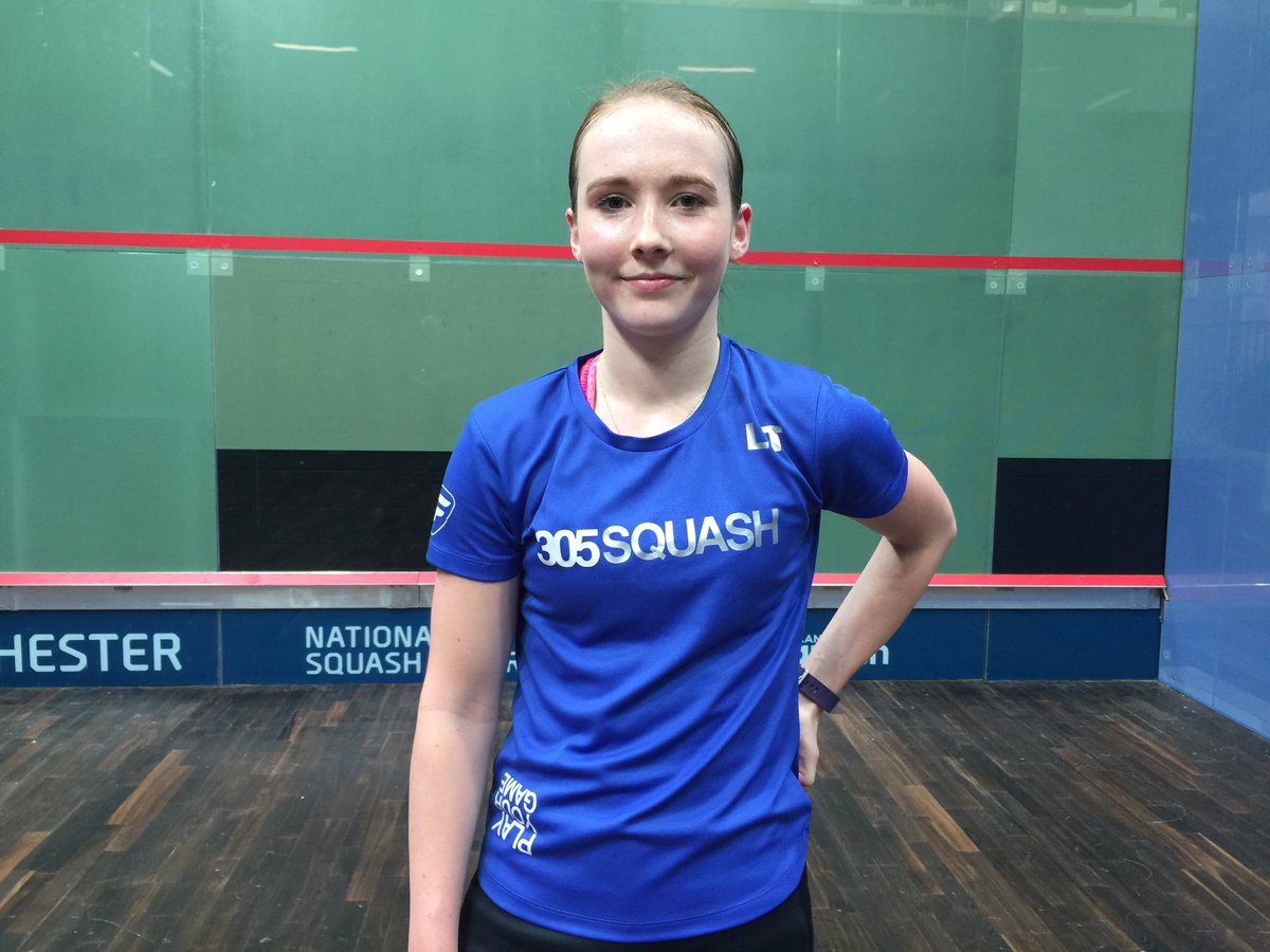 BJCsquash's tweet photo. A close call but [1] Lucy Turmel prevails to take the 🇬🇧 GU19 title winning 11/4, 11/13, 9/11, 11/8, 11/2 (51m) https://t.co/k5pzZ6XBZn