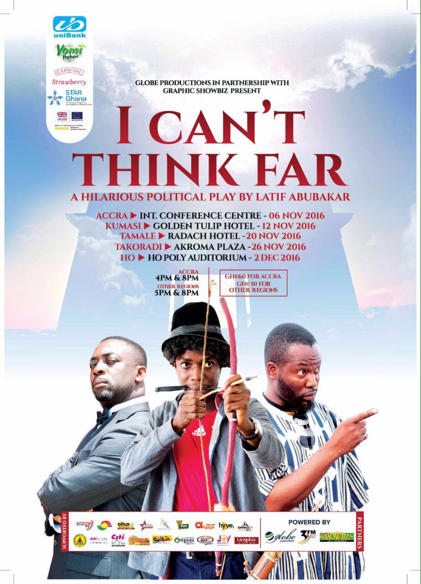 SeeDeblay's tweet photo. I just #CantThinkfar for the tittle of the play chale @Latifglobe is at it again. https://t.co/RIEmMw8Dn0