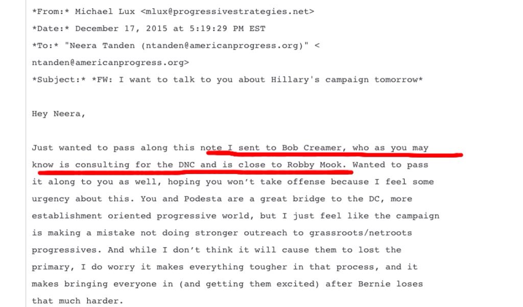 UnipartyBad's tweet photo. Email verifying Bob Creamer is working w DNC and "close to Robby Mook".
#PodestaEmails23 https://t.co/QnzBIKSFBl https://t.co/frcVeoVzdN