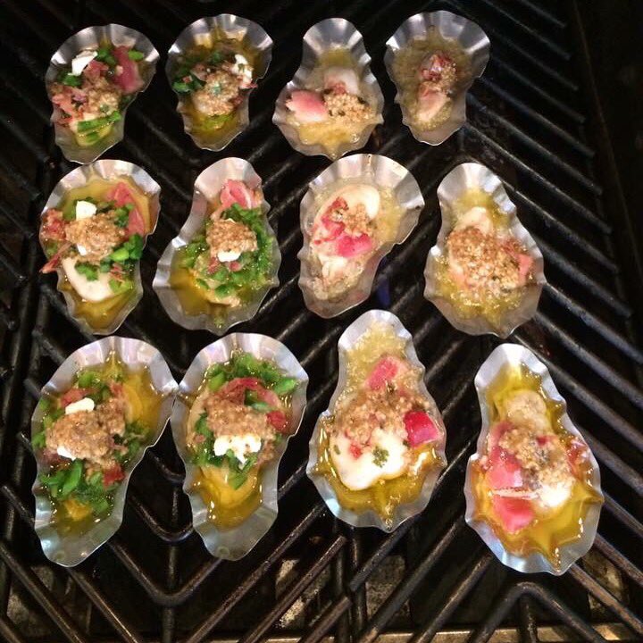 Sunday grilling with oysters and tuna. <a href="/FoodiePatutie/">Foodie Patutie</a> <a href="/RousesMarkets/">Rouses Markets</a> <a href="/thecajunspoon/">The Cajun Spoon</a> <a href="/ChefRyanAndre/">Ryan Andre</a> <a href="/FoodNetwork/">Food Network</a> <a href="/OysterMag/">Oyster Magazine</a>