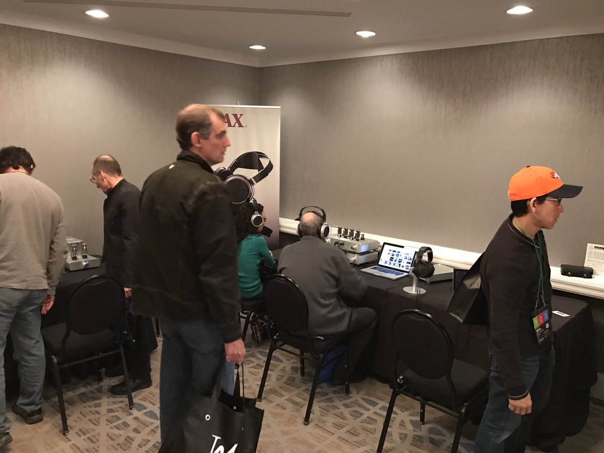 WooAudio's tweet photo. Day 3, last day of #taves2016. Stop by to hear the BEST #headphones on the planet.@AbyssHeadphones @FocalOfficial #STAX @sony @SennheiserUSA https://t.co/xvQXJBBlZP