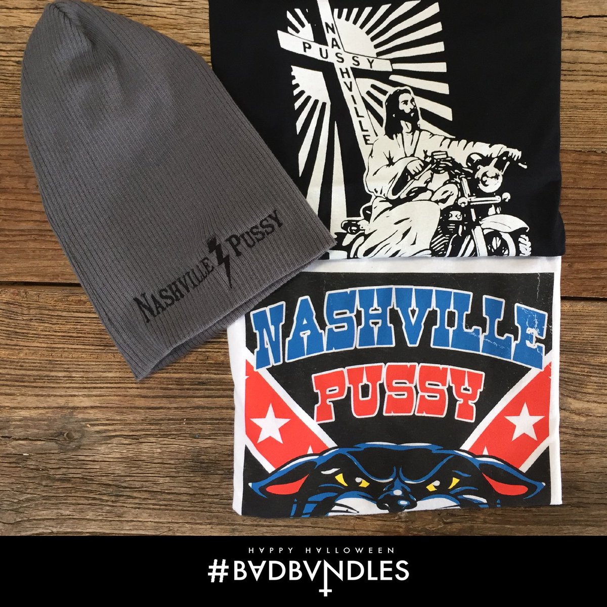 Halloween too spooky already? Fear not, #NashvillePussy have got your back! Get this bad bundle here: bit.ly/lfm_bad-bundles #bandbundles