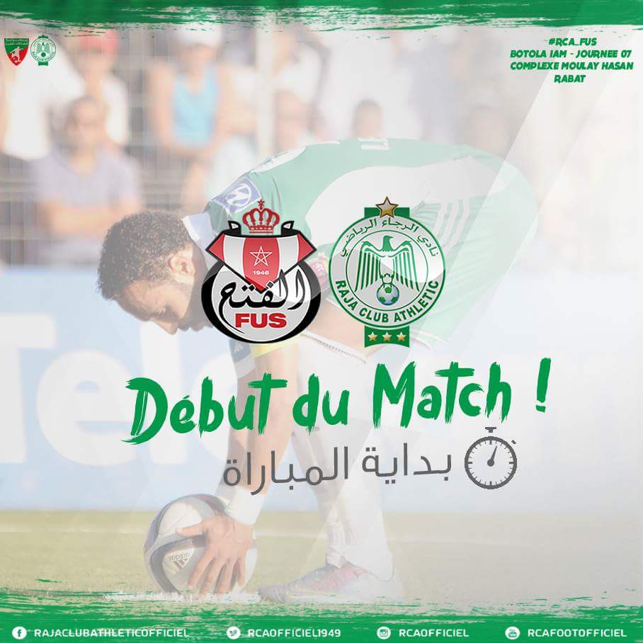 RajaCA_FR's tweet photo. Le Début du Match Raja Casablanca 0 - 0 Fath Union Sport #FUSRCA https://t.co/MdLfwnDUak