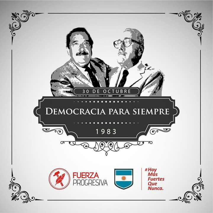33 AÑOS DE DEMOCRACIA🇦🇷
construyendo, cuidando y defendiendo nuestra democracia, por la memoria de Alfonsín y Llaver
#HoyMásFuertesQueNunca