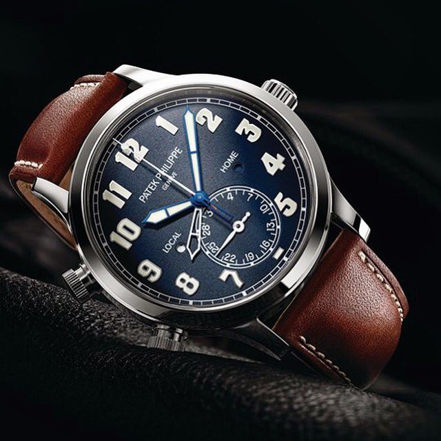 WatchFind's tweet photo. Patek Philippe Calatrava Pilot Travel Time. #watchfind #watches #watchesofinstagram #mensfashion #watch #patekphilippe #design https://t.co/5u7zzxV069