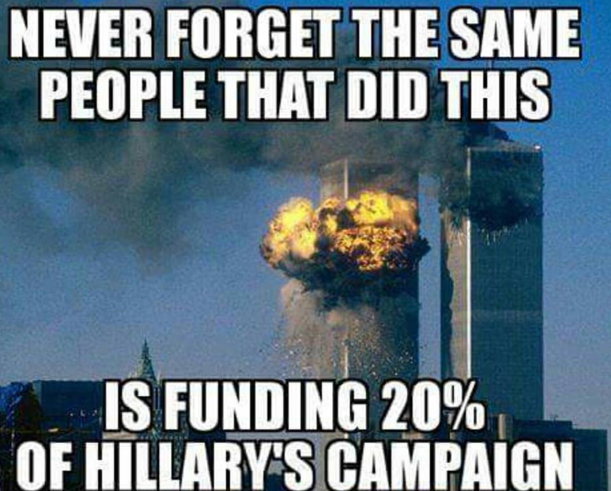 Those of you sheeple remember as you go vote for corruption, Never forget the same people that support Terrorism are funding #GoHillary
