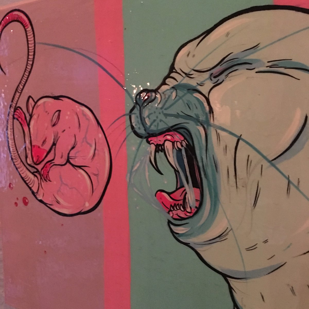 You can still see <a href="/alligoodart/">alli good</a> in the Den this month. Having a "dark, surreal, but often humorous style," goes good with coffee too.