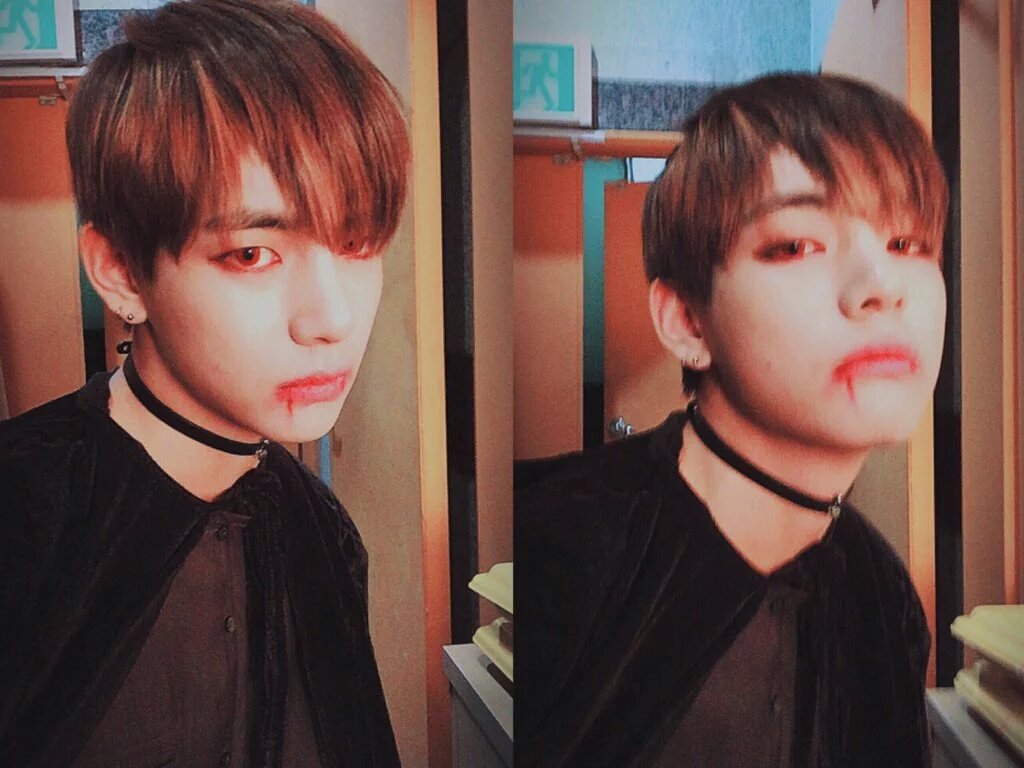 OnlyU_TH's tweet photo. 10월31일12시30분～오랜만에 그리고 10월마지막날 태태시⌚♥힝힝 태형아 #해피할로윈 
 🎃❤きょねん鬼かっこよかったね😂😂 @BTS_twt https://t.co/ZlF8cf9IMs