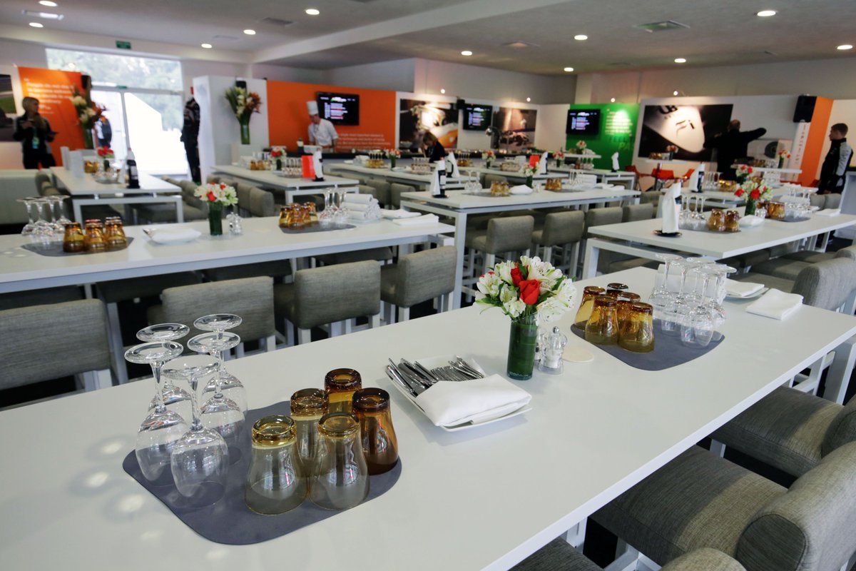 Thank you to Juan and Diego at VonHaucke for helping us on the busiest weekend of the year. Looking great in #F1PaddockClub! #MexicoGP