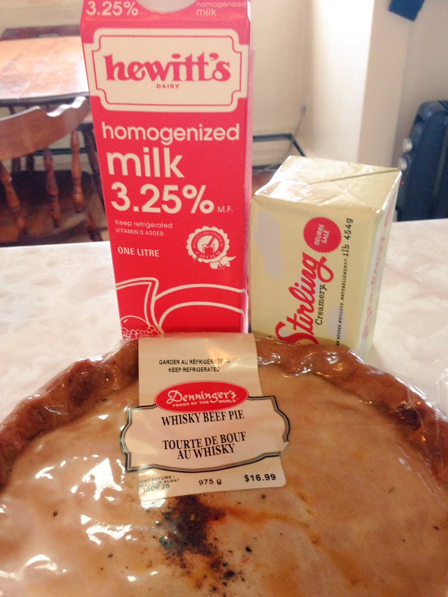 Went out for milk &amp; came back with dinner! Thanks <a href="/Denningers/">Foods of the World</a> #nevereatensomuchpie 😂👍