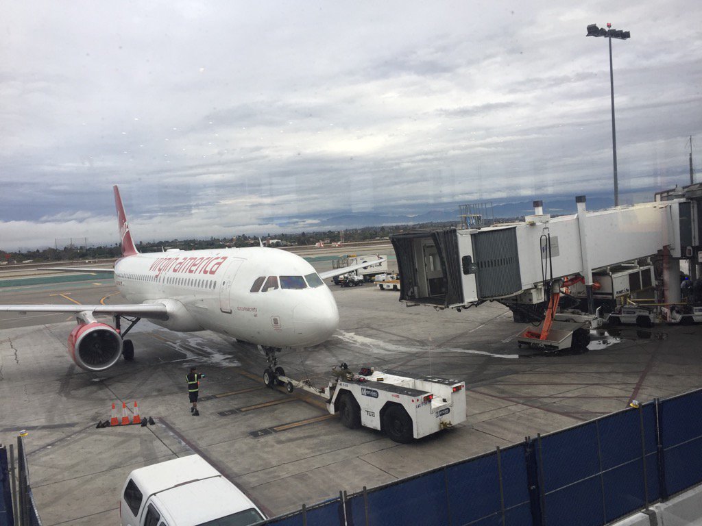 aaronwallace's tweet photo. After a day full of Hocus Pocus, can't think of a better way to leave LA than my 1st flight on Virgin #Virginvirgin https://t.co/k3ObH4161a