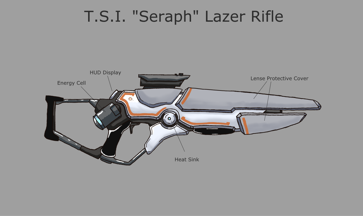 StardustInit's tweet photo. Finalized TSI Seraph Rifle. Future plans include modifying Heat-sink to allow anima channeling (78% complete) and improving rate of fire. https://t.co/EuMlGgDEA7