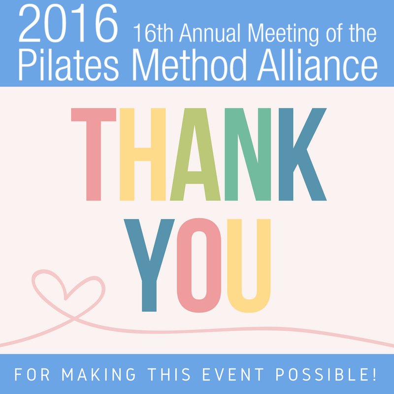 PMAtweeter's tweet photo. THANK YOU FOR MAKING THIS EVENT POSSIBLE! We #love you!  #PMA2016Conference #pilatesmethodalliance https://t.co/8KWQF62GlT