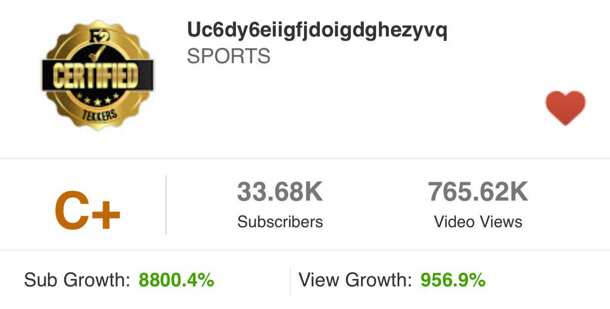 TheF2's tweet photo. Since we made @keylskills #F2Certified. Look at the Sub Growth & View Growth ๐ณ. Thanks for your support ๐๐ป Whos going to be Certified next ๐ https://t.co/qpXJqky3ID