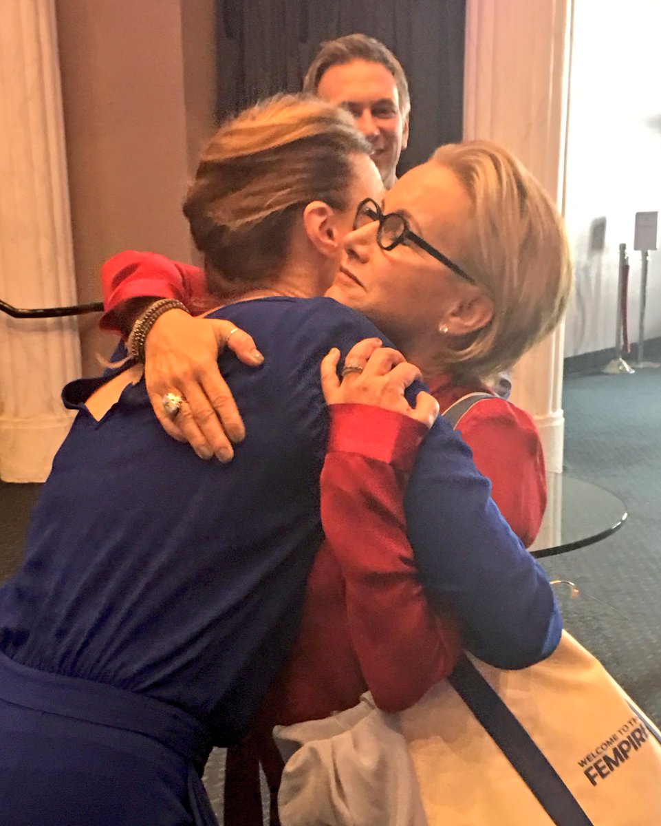 BubblyTalkRadio's tweet photo. Loved witnessing a beautiful connection between 2 powerful &amp; inspiring women after their #TEDxWomen talks:
@Brenda_Strong &amp; @TheGabrielle_C https://t.co/RtupekbEu8