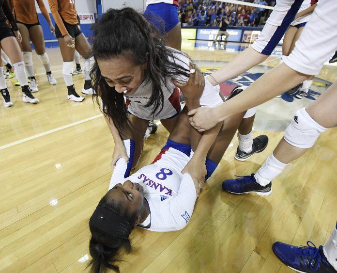 NCAA Women's Volleyball (@ncaavolleyball) on Twitter photo ICYMI: No. 6 <a href="/KUVolleyball/">Kansas Volleyball</a> snapped 25-match losing streak vs No. 2 Texas: on.ncaa.com/2ebCPkw #NCAAVB ICYMI: No. 6 <a href="/KUVolleyball/">Kansas Volleyball</a> snapped 25-match losing streak vs No. 2 Texas: on.ncaa.com/2ebCPkw #NCAAVB