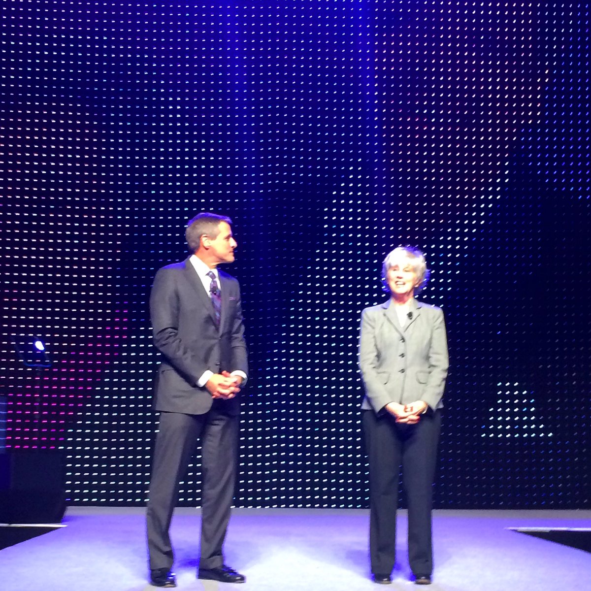 LeadingAge's tweet image. Board Chair Katherine Roberts welcomes everyone to the #leadingage16 annual Meeting!