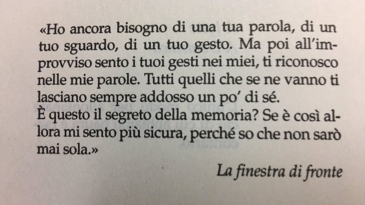 "Ho ancora bisogno di una tua parola, di un tuo sguardo, di un tuo gesto."