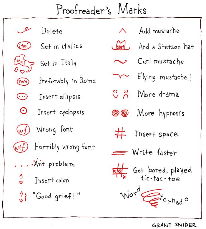 LaughingSquid's tweet image. Proofreader’s Marks, A Hilarious Chart of Rarely Used Writing Style Icons laughingsquid.com/proofreaders-m…