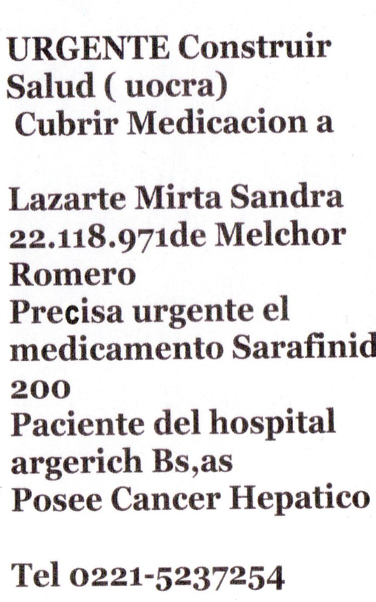 #ConstruirSalud <a href="/uocra/">UOCRA</a> Cubrir Medicacion Urgente @EstudioHenricot <a href="/TV_Publica/">TVP</a> <a href="/CarlaSteimberg/">Carla Steimberg</a> <a href="/carna63/">Carna</a> <a href="/diarioinfoeme/">Diario Infoeme</a> <a href="/infobae/">infobae</a>