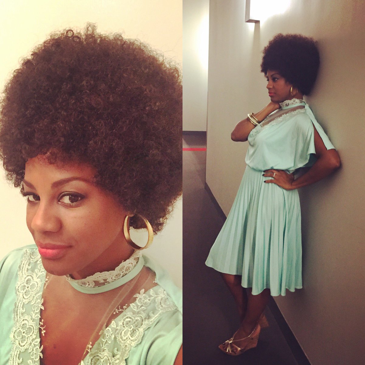 Last night on my Glam 70's Vibe😍 #halloween2016 #70's #styling