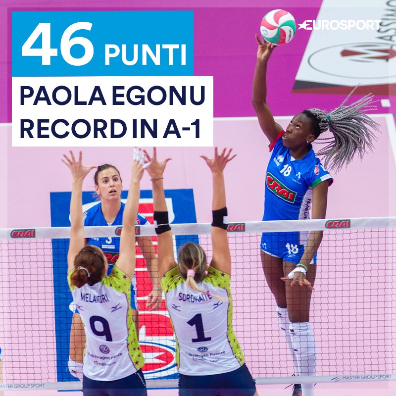 Eurosport_IT's tweet photo. Diventerà maggiorenne soltanto il 18 dicembre, ma Paola #Egonu ha già fatto la storia della A-1 femminile 🏐👏🇮🇹 https://t.co/GdmI8p2gmm