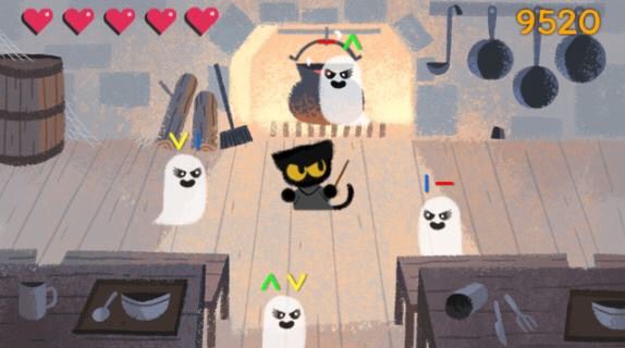 Muy entretenido el #GoogleDoodle especial de #Halloween, ¡un Harry Potter gatuno! 😺✨🎃