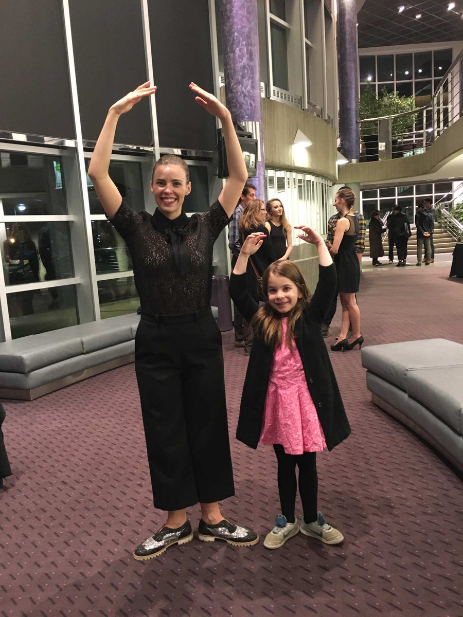 15km's tweet photo. Matching dance poses with Keira after the @CitieBallet show Encounters https://t.co/lRGlSfa9CF