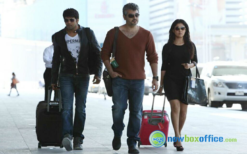 @NayantharaU my favorite pic still I have goosebumps while I watching again n again @arya_offl with #thala💪💪💪 waiting #aarambam2 https://t.co/l3LxvaPxPf