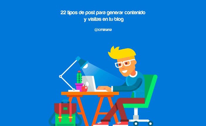 MATrabado's tweet photo. 22 Tipos de #post para generar contenido y visitas en tu #blog vía: @cminana https://t.co/tSFvrtYLyF https://t.co/zYdra61FYE