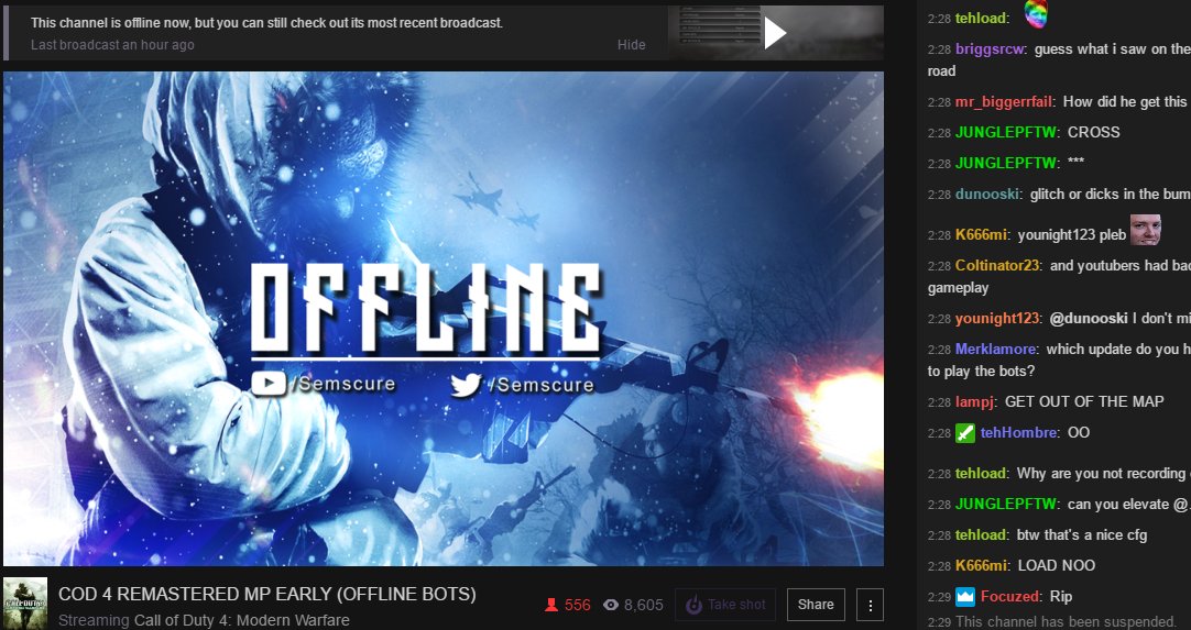 Focuzed's tweet photo. LAWL at the people streaming MWR bots. #RipChannel @charlieINTEL @Antivirus93tv https://t.co/vLWmBK0mpg