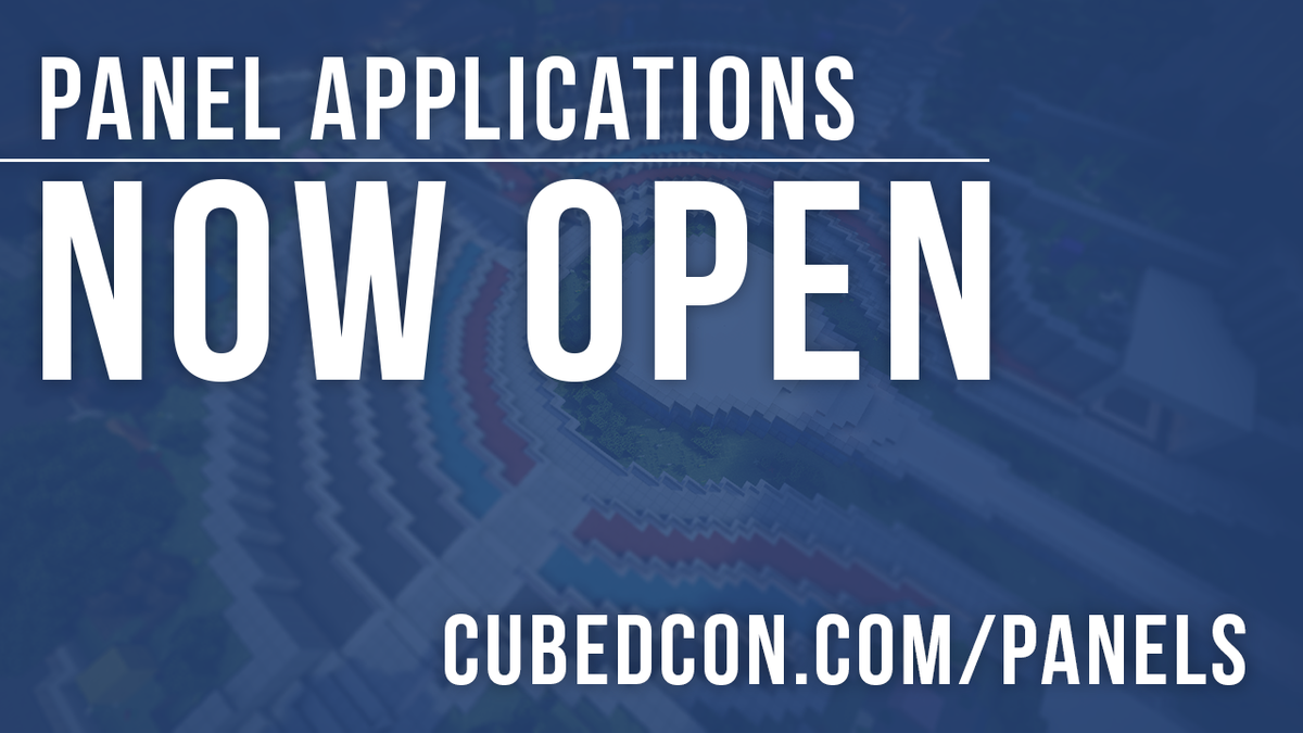 CubedCon's tweet photo. This year for #Cubed2016 we're giving you the opportunity to have a panel! Find out more and apply here: https://t.co/mbs92AFd88 https://t.co/9RilZOUjTc