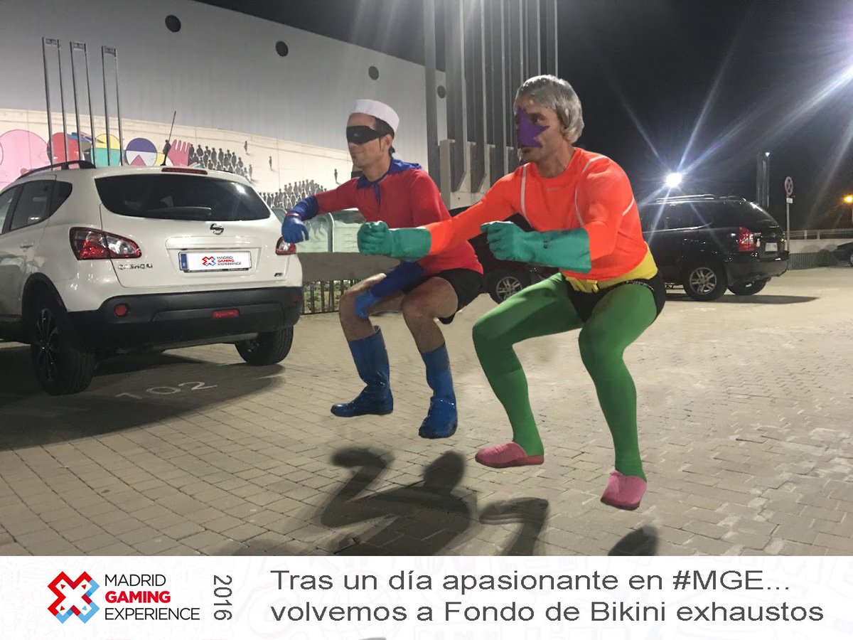 MadridGamingEx #MGE #cosplay #tritonman #chicopercebe Tritón Man y Chico  Percebe abandonan la fiesta. Seguimos \, image size:1200x900