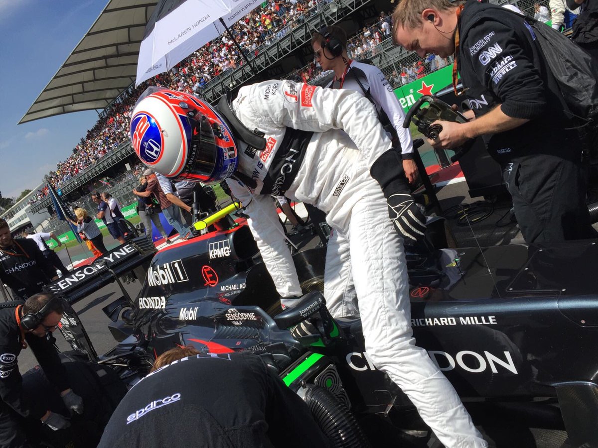 McLarenF1's tweet photo. #JB22 takes his spot on the grid. #MexicoGP https://t.co/LVdGqHrdfi