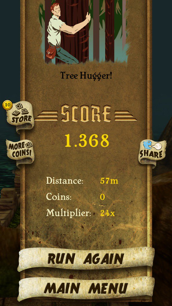 Elmasolak2's tweet photo. ğloğm.   I got 1.36n8 points while escaping from demon monkeys. Beat that! https://t.co/3YuQEK9Ex2 #TempleRunlk https://t.co/dXAxPt3XYj