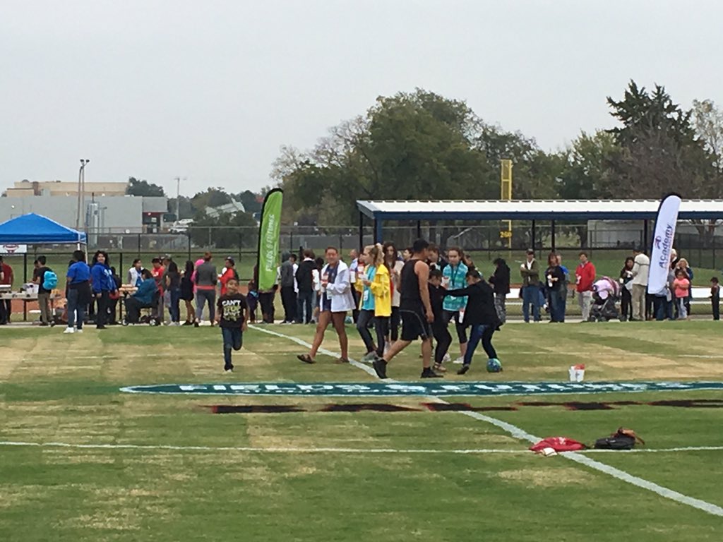 A day for play. So happy to spend today with <a href="/C4Kokc/">Cleats for Kids</a> and <a href="/FieldsFutures/">Fields & Futures</a> !! Great finale to #BedlamC4K