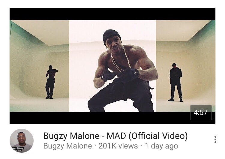 TheBugzyMalone's tweet photo. #MAD has hit 201k in 24hrs, its way too #GroggyRN 🌪🌪🌪 https://t.co/eG3hNJY7Hl