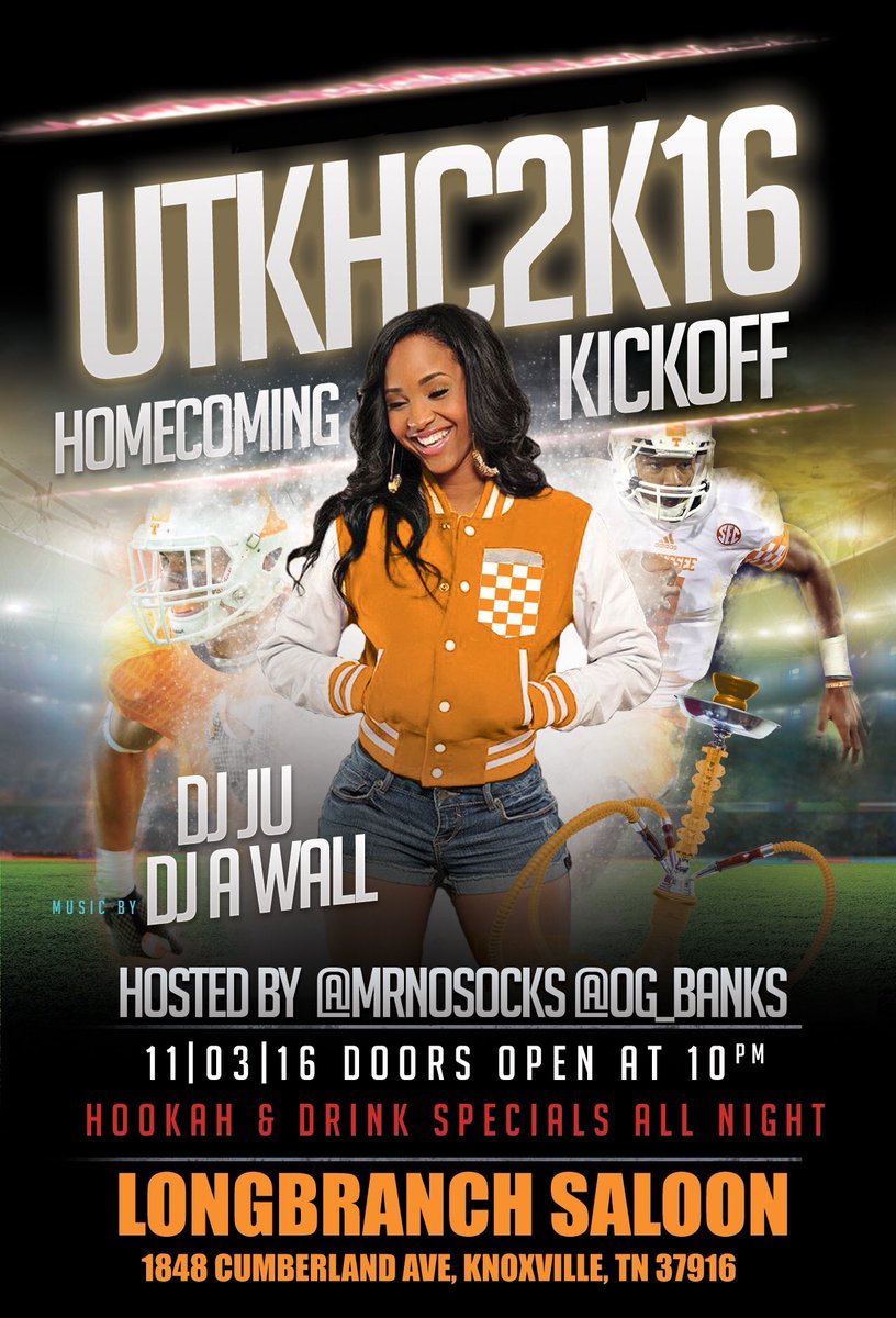 JuWrightTN's tweet photo. 4๏ธโฃDays #TheHomecomingKickOff #UTK #UTHC16 @tennesseedjayju x @_DJAWALL โผ๏ธ https://t.co/KzpKYuqDwY