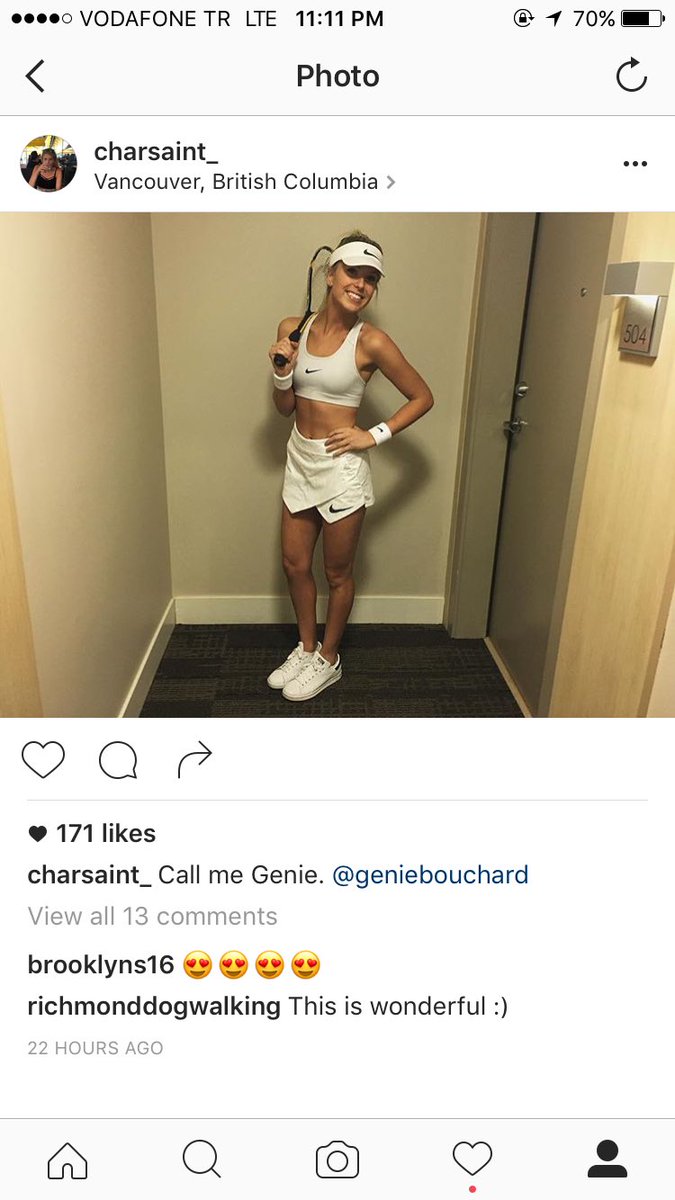 geniebouchard tweet picture