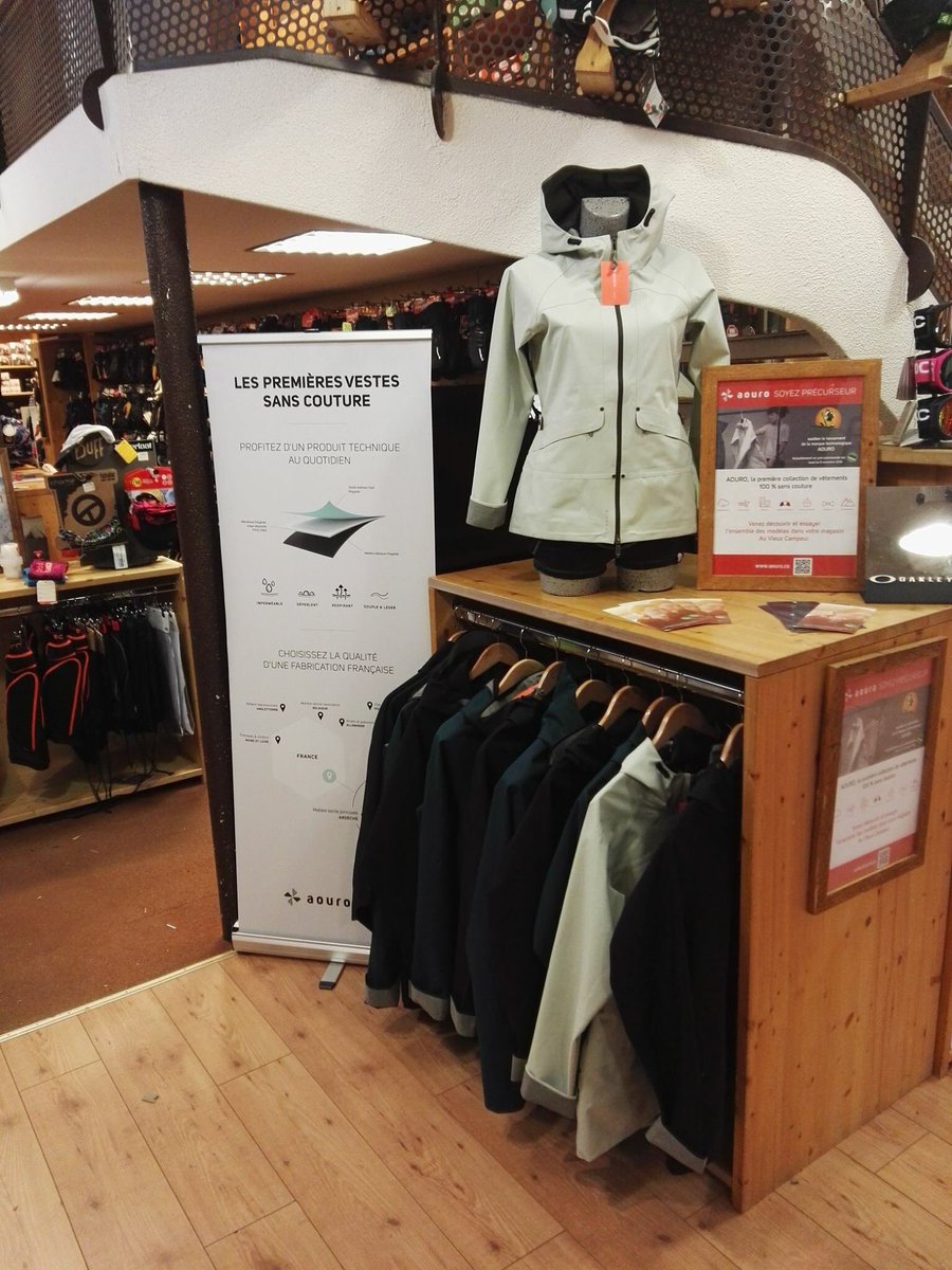 Au_VieuxCampeur's tweet photo. Venez essayer dans nos boutiques de Paris et Lyon le futur du vêtement technique #madeinFrance avec #Aouro.
Préparons l'avenir ensemble https://t.co/0Efnr7Q50N
