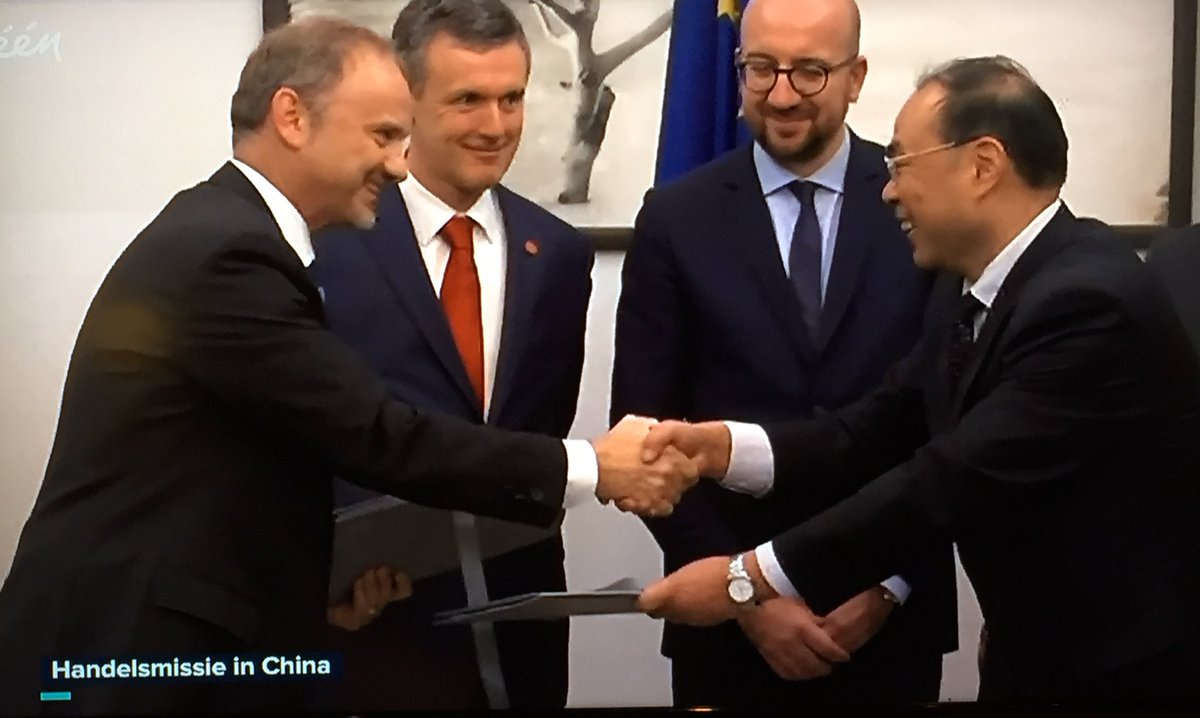 WillemsKoen's tweet photo. @serge_van_herck #Newtec_Satcom economic mission in China on Belgian nat. TV news with prime minister @CharlesMichel https://t.co/fGh6nkY0Lv