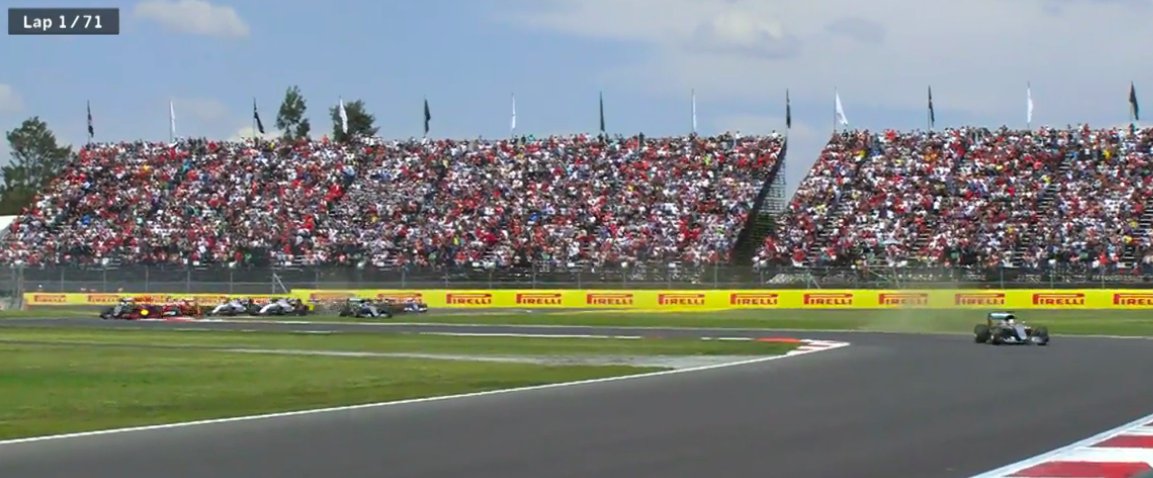 @PitlaneWB Can you comment on why Lewis Hamilton didn't get a penalty for gaining time after locking + missing the first corner in the race?