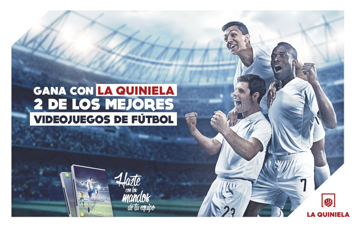 la_quiniela's tweet photo. Gana con #LaQuiniela uno de los mejores videojuegos de fútbol del momento. Síguenos y haz RT https://t.co/NDNrCGhsQy https://t.co/uJsuYoCX6M https://t.co/iUGqVQMHGl