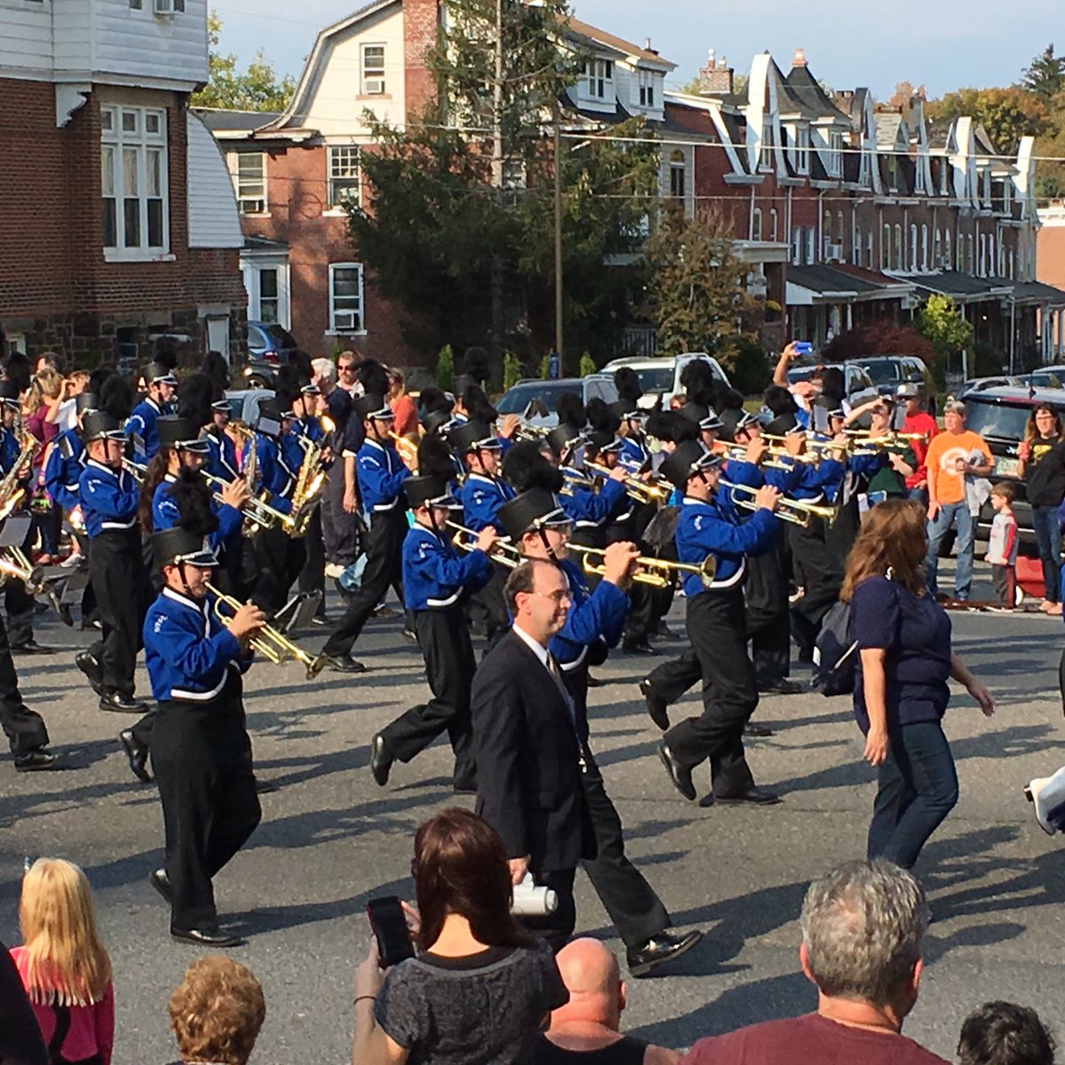 NMS_Athletics's tweet photo. Nitschmann Band on the parade route, very impressive today https://t.co/MARUCOKdTk