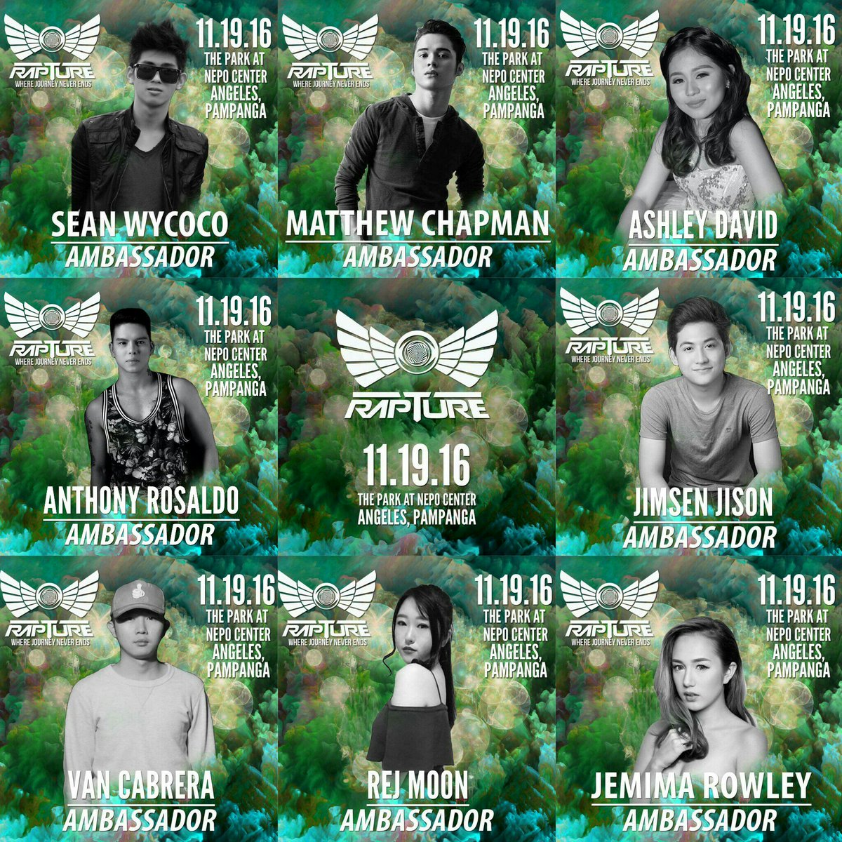RAVAGEPH's tweet photo. RAPTURE PAMPANGA: "Where Journey Never Ends" ambassadors!! Get a chance to meet and RAVE with them!!

Save the date: 11.19.16 🔥🔥🔥 https://t.co/HKwm7FWlSU