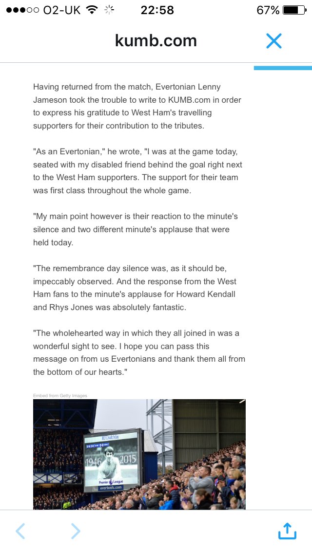 ironstalk1's tweet photo. This is coming from an Everton fan and also being 2-0 down and playing shit for majority of game. Quality support as always COYI⚒⚒ https://t.co/q36uagDyEu