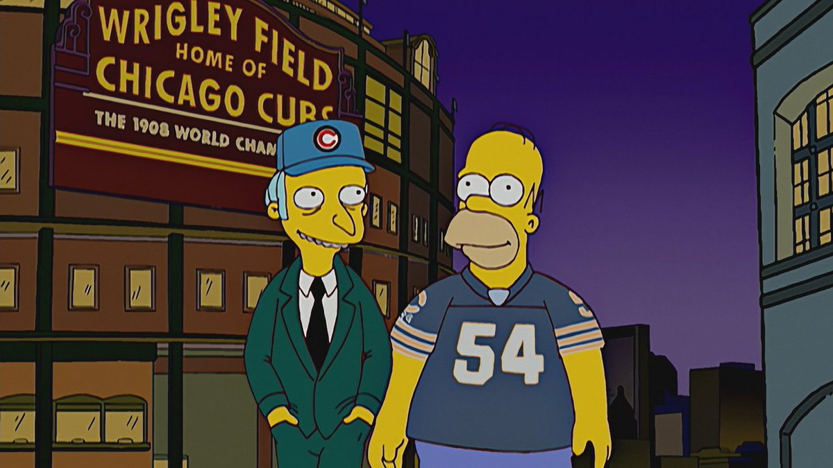 ChicagoVince's tweet image. New @TheSimpsons tonight on @FOXTV at 7 ... I hope it's a happy one and not one of the sad ones. @Cubs #WorldSeries
