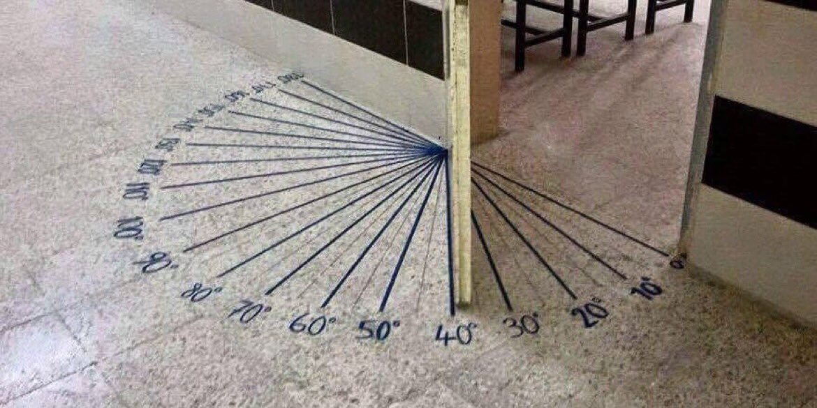 danieldmccabe's tweet image. Math class uses a door to teach geometry. #edchat #mathchat