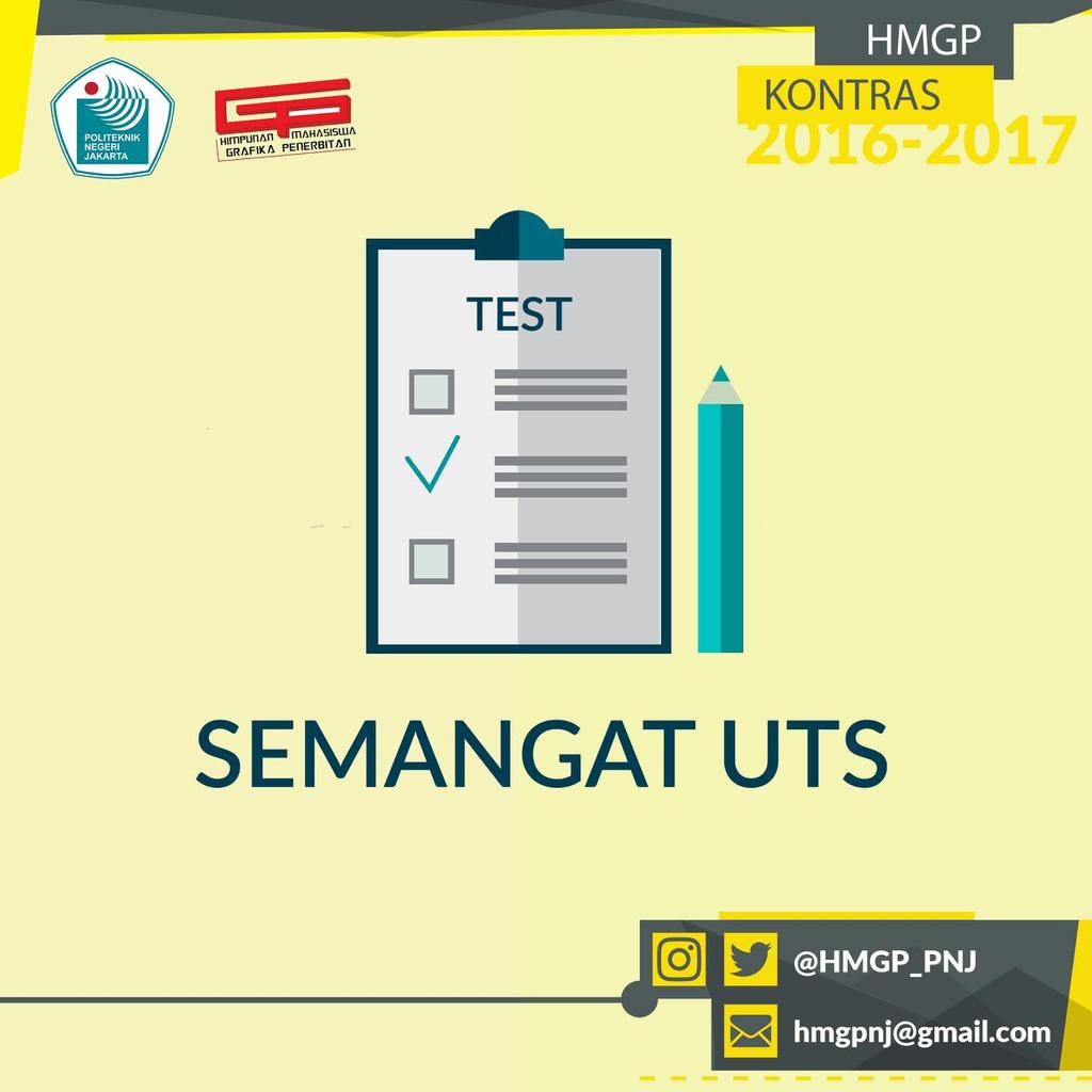 Pagi~ Semangat teman-teman 2014 untuk UAS-nya dan 2015--2016 untuk UTS-nya Do the best to get the best!😊😉
