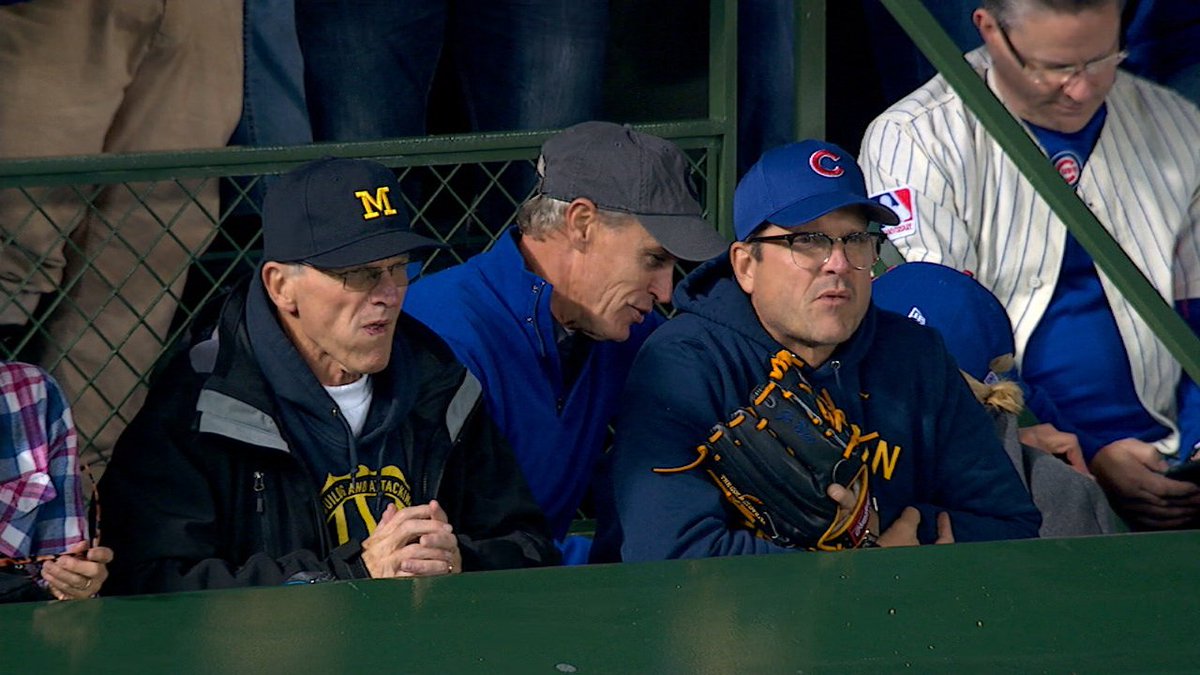 Cut4's tweet photo. .@CoachJim4UM and space-time continuum Jim Harbaugh: https://t.co/yDBxCw4rCz #WorldSeries https://t.co/ytliBYVEc3